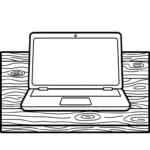 imprimer coloriage Ordinateur Portable gratuit
