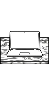 imprimer coloriage Ordinateur Portable gratuit