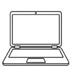 coloriage Ordinateur Portable à imprimer pour enfant de 9 ans