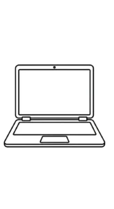coloriage Ordinateur Portable à imprimer pour enfant de 9 ans