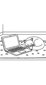coloriage Ordinateur Portable pour enfants à imprimer