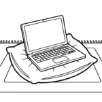 coloriage Ordinateur Portable a imprimer gratuit