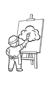 coloriage Peintre pour enfant de 10 ans