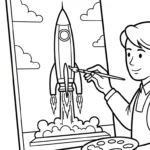 coloriage Peintre à imprimer gratuit
