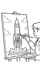 coloriage Peintre à imprimer gratuit