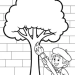 coloriage Peintre à imprimer pdf
