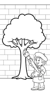 coloriage Peintre à imprimer pdf
