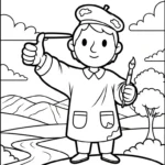 coloriage Peintre en ligne