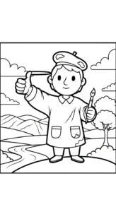 coloriage Peintre en ligne