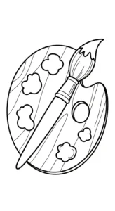 coloriage Peintre pour enfants a imprimer gratuit