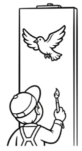 coloriage Peintre pour enfants