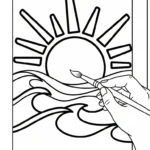 coloriage Peintre pour enfant de à imprimer