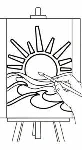coloriage Peintre pour enfant de à imprimer