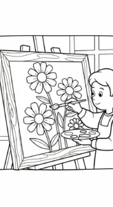 coloriage Peintre a dessiner et imprimer