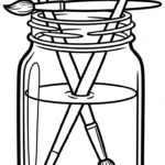 coloriage Peintre et decoupage