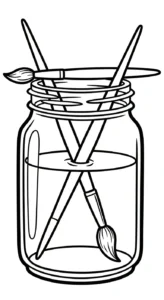 coloriage Peintre et decoupage