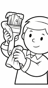 imprimer coloriage Peintre