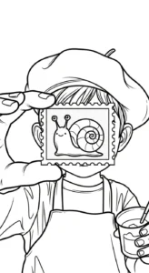 coloriage Peintre à imprimer pour enfant de 7 ans