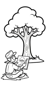 coloriage Peintre à imprimer pour enfant de 8 ans