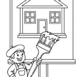 coloriage Peintre à imprimer pour enfant de 10 ans
