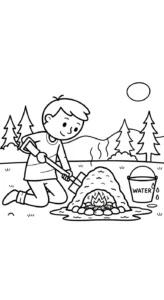 a imprimer coloriage Protection de l’environnement gratuit