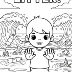 coloriage Protection de l’environnement educatif pour enfant