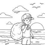 coloriage Protection de l’environnement pour enfant
