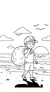 coloriage Protection de l’environnement pour enfant