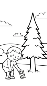 coloriage Protection de l’environnement pour enfants à télécharger