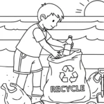 coloriage Protection de l’environnement à imprimer pour enfant de 6 ans