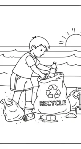 coloriage Protection de l’environnement à imprimer pour enfant de 6 ans