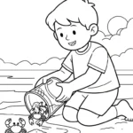 coloriage Protection de l’environnement et découpage à imprimer