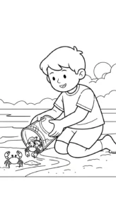 coloriage Protection de l’environnement et découpage à imprimer