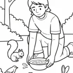 coloriage Protection de l’environnement pour enfant de 4 ans