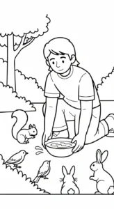 coloriage Protection de l’environnement pour enfant de 4 ans