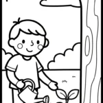 coloriage Protection de l’environnement a imprimer pour enfant de 4 ans