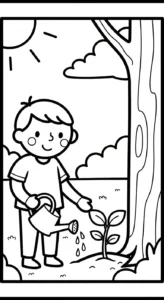 coloriage Protection de l’environnement a imprimer pour enfant de 4 ans