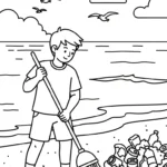 coloriage Protection de l’environnement pour enfants à télécharger