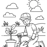 coloriage Protection de l’environnement gratuit à imprimer