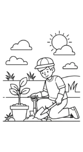 coloriage Protection de l’environnement gratuit à imprimer