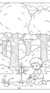 coloriage Protection de l’environnement de pour enfants