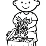 coloriage Protection de l’environnement et decoupage
