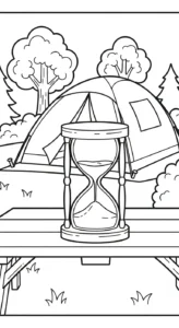 coloriage Sablier a dessiner et imprimer