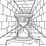 coloriage Sablier a imprimer