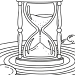 coloriage Sablier à imprimer pour enfant de 9 ans