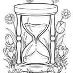 coloriage Sablier pour enfants à imprimer