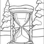 imprimer coloriage Sablier gratuit