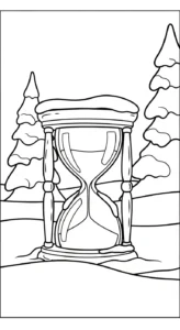 imprimer coloriage Sablier gratuit