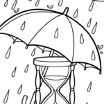 coloriage Sablier à imprimer pdf gratuit