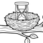 coloriage Sablier pour enfant de 5 ans